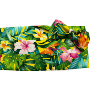 Aloha Hawaiian Floral Bouquet Cummerbund and Bow Tie Set